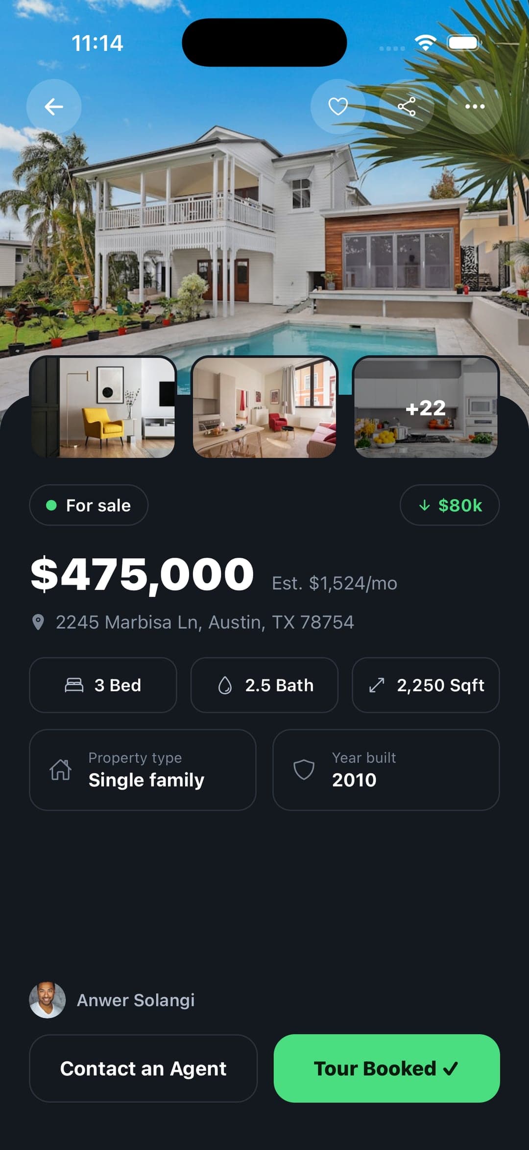 Real Estate Listing UI in React Native