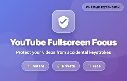 YouTube Fullscreen Focus screenshot