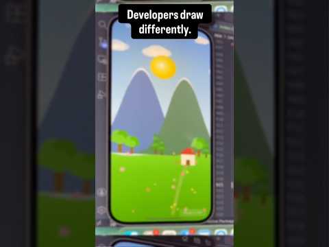 Recreated a Childhood Scenery Drawing Using React Native Skia