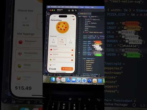 Built a fully interactive Pizza Ordering UI in React Native